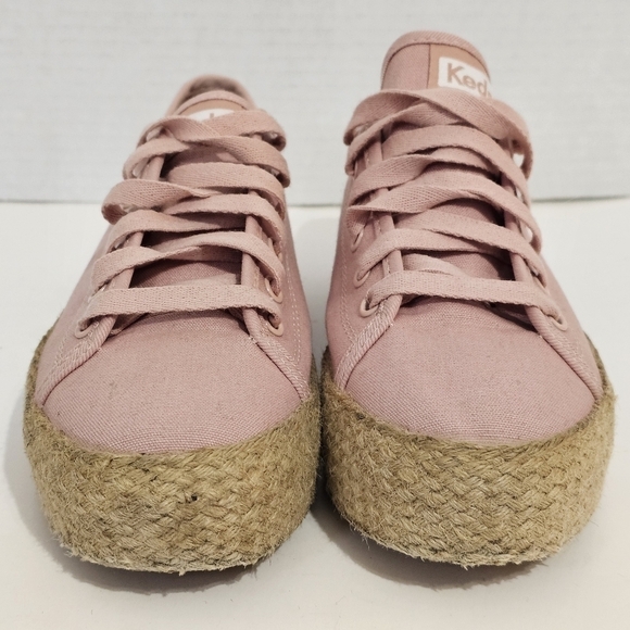 Keds Womens Pink Triple Kick Canvas Jute Sneaker - Picture 5 of 12